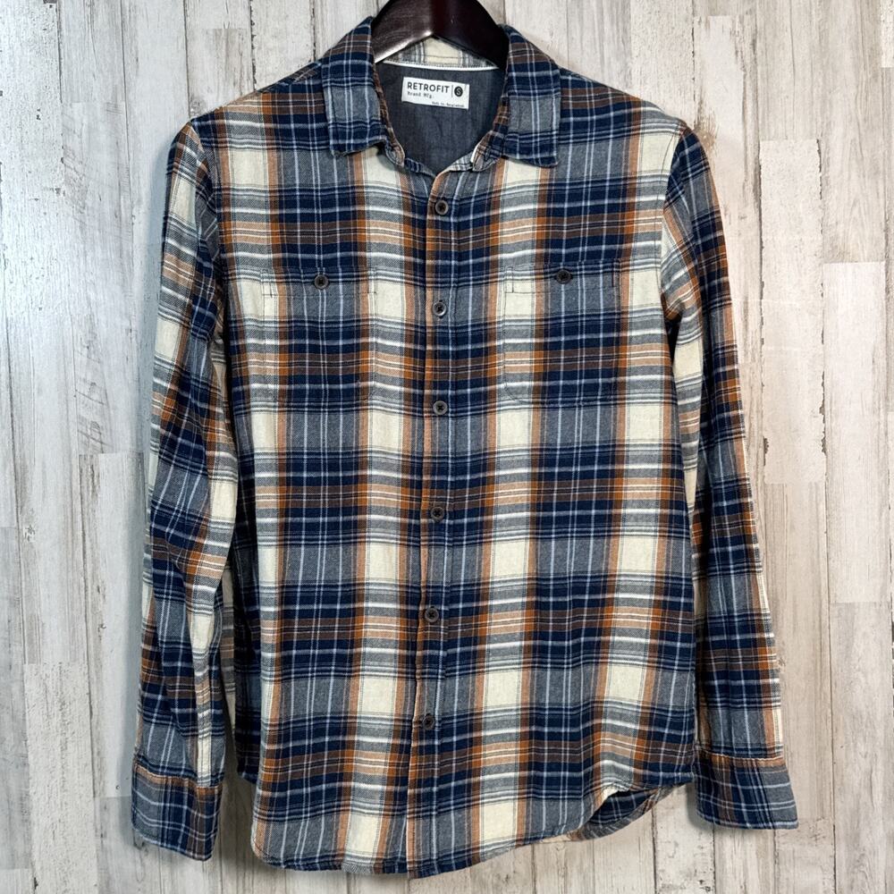 Retrofit Men’s Plaid Flannel Button Up Size Small